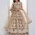Beige Net sequin embroidered lehenga set with choli and Dupatta
