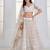 Off White Net sequin embroidered lehenga set with choli and Dupatta