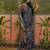 navy blue linen cotton blend digital printed floral saree
