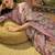 mauve linen cotton blend digital printed ethnic motif saree
