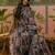 purple linen cotton blend digital printed abstract saree