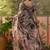 purple linen cotton blend digital printed abstract saree