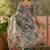 multicolour linen cotton blend digital printed abstract saree