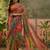 multicolour linen cotton blend digital printed bandhani saree