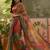 multicolour linen cotton blend digital printed bandhani saree