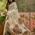 off white linen cotton blend digital printed floral saree