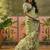 pista green linen cotton blend digital printed floral saree