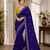Purple Color handwork work in all over saree with malti work Silk Blend Saree 