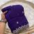 Purple Color handwork work in all over saree with malti work Silk Blend Saree 
