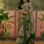 beige green linen cotton blend digital printed kalamkari saree