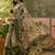 beige green linen cotton blend digital printed kalamkari saree