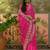 Pink bandhani printed saree with embroidered border
