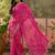 Pink bandhani printed saree with embroidered border