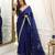 Navy Blue Color Thred & Sequnce work with LCD Diamond Silk Blend Saree