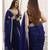 Navy Blue Color Thred & Sequnce work with LCD Diamond Silk Blend Saree