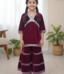 Pink alia cut sharara set
