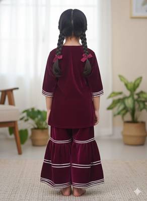 Pink alia cut sharara set 2
