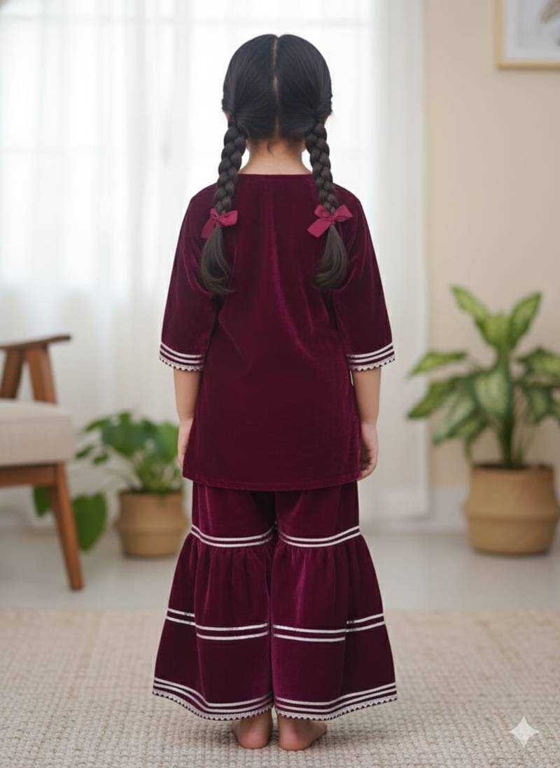 Pink alia cut sharara set