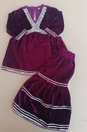 Pink alia cut sharara set