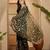 Dark green georgette embroidered saree with belt heavy kashmiri thread work festive saree