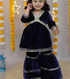 Royal blue alia cut sharara
