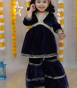 Royal blue alia cut sharara