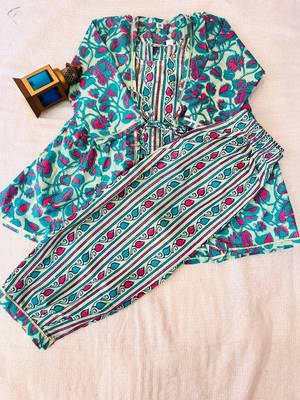 Kurta and afgani salwar set with jacket 1