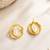 Baroque pearl stud earrings with gold wire wrap design