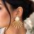 Baroque pearl sunburst stud earrings in gold-tone