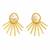 Baroque pearl sunburst stud earrings in gold-tone