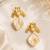 Love birds pearl drop earrings with baroque shell gold-plated earrings