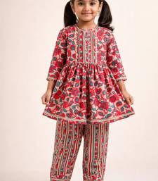 Pink kurta set with jacket