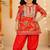 Red patiala kurta set