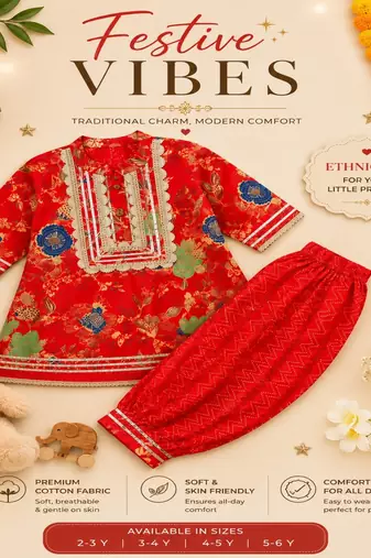 Red patiala kurta set