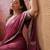 pink embroidered saree with paisley motifs