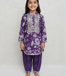 Girls purple kurta set