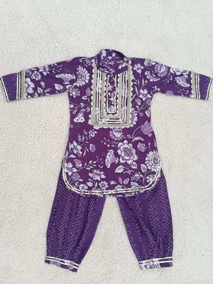 Girls purple kurta set 4
