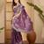 lavender chocolate silk blend embroidered saree with belt sequin work designer party & festive saree