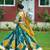 Emerald Color Real Miiror Work Handmade Kodi Lace Attached Cotton Lahenga Choli Set