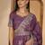 lavender chocolate silk blend embroidered saree with belt sequin work designer party & festive saree