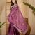 dusty rose chocolate silk blend embroidered saree with belt sequence work festive & party wear saree