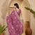 dusty rose chocolate silk blend embroidered saree with belt sequence work festive & party wear saree