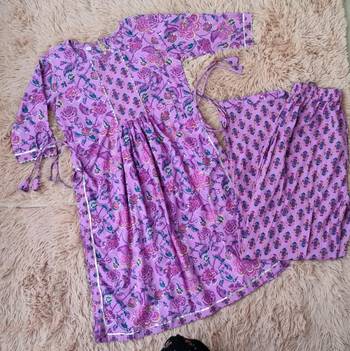 Lavender nyra cut kurta set 1