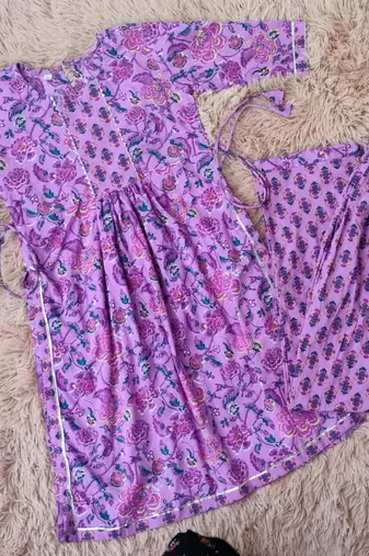 Lavender nyra cut kurta set