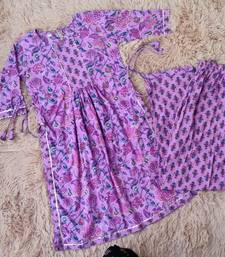 Lavender nyra cut kurta set