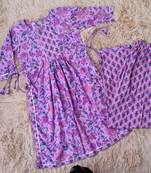 Lavender nyra cut kurta set