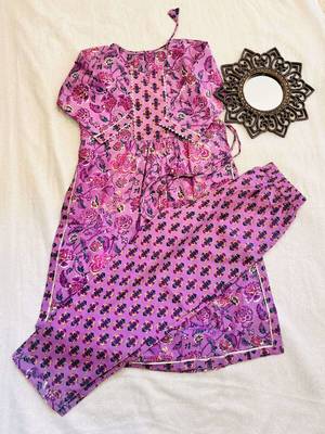 Lavender nyra cut kurta set 2