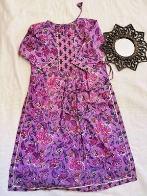 Lavender nyra cut kurta set 3