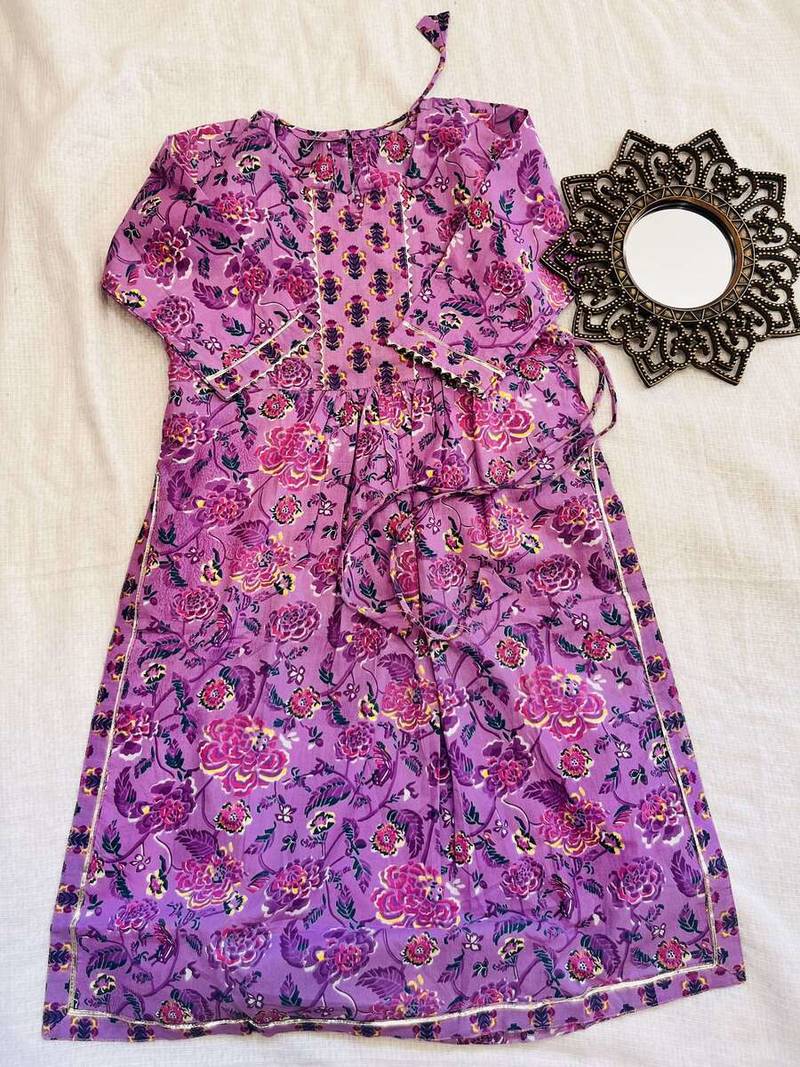 Lavender nyra cut kurta set