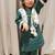 Green afghani kurta set